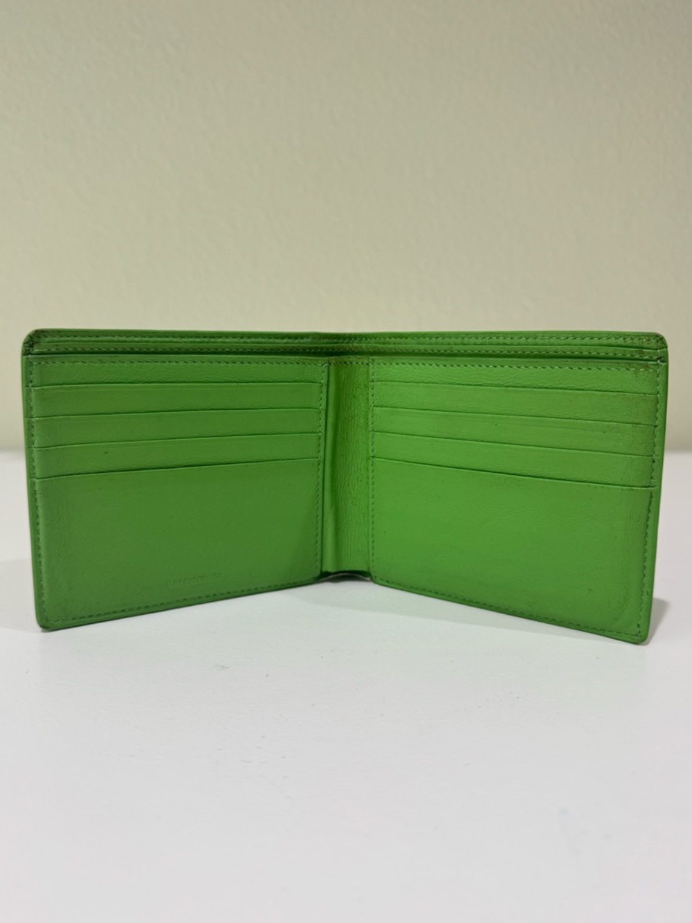 Balenciaga GREEN Bi-Fold Men’s Wallet - Picture 8 of 9